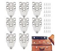 dmqdu Verrou en métal pour bec de canard, 8 verrous rétro sur la poitrine, avec trou pour cadenas pour outils, voyage