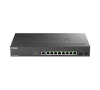 D-Link DMS 1250-10SP - Commutateur - C2+ - intelligent - 8 x 10/100/1000/2.5G (PoE+) + 2 x 10 Gigabit SFP+ - de bureau - PoE+ (240 W) G