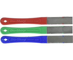 DMT Dia-Sharp Mini-Hone Kit, set de 3 affûteurs diamant à 3 granulométries, 6,35 cm / 2,5 pouces, D2K