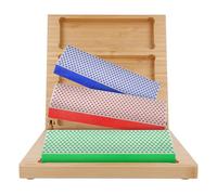 Pierre à affûter diamant DMT dans un boîtier en bois dur, 15,2 cm/6 pouces, set avec 3 pierres à affûter en 3 granulométries, W6EFC