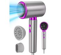 DMTIVMG Seche Cheveux 2400W Sèche Cheveux Ionique Diffuseur Cheveux Professionnel Hair Dryer 3 Températures 2 Vitesses 1 Diffuseur 1 Concentrateur Thermo Protect pour Maison Voyage Salons de Coiffure