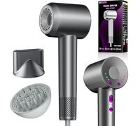DMTIVMG Seche Cheveux Ionique 1600W Diffuseur de Cheveux Professionnel 150 000 t/m 4 Températures 3 Vitesses Bouton Chaud/Froid Hair Dryer Concentrateur/Diffuseur Magnétique Faible Bruit Voyage Maison