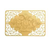 DMtse Carte dorée Feng Shui Cheval Nuage de Vent Amulette Harmonie Noblesse