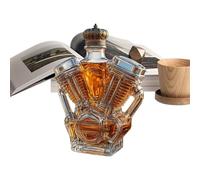 Dmuzsoih Bouteille de whisky, carafe à alcool décorative - Récipient à liqueur de collection en forme de moteur de moto pour vitrine, maison, salle à manger, hôtel, restaurant, planificateur
