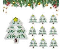 Dmuzsoih Boutons De Noël - 10 Pièces d'Épingles Décoratives en Forme d'Arbre | 2D Acrylique Fournitures d'Artisanat de Noël,pour Adultes Femmes Hommes Décoration Vêtements des Vacances