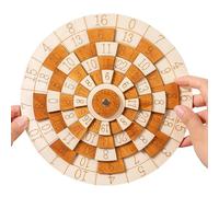 Dmuzsoih Casse-Têtes Mathématiques pour Adultes, Jeu de Nombres Mathématique Stimulant et Défi, Puzzle Cérébral en Bois avec Roue Rotative pour Adultes, Idéal pour Le Bureau Les Voyages Le