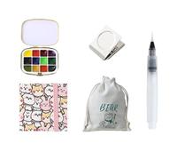 Dmuzsoih Coffret Mini d'Aquarelle,Fournitures Pour La Peinture - Trousse de peinture extérieure | Pour Les Débutants En Peinture, Les Activités Scolaires, À La Maison, Au Parc, En Extérieur Et En