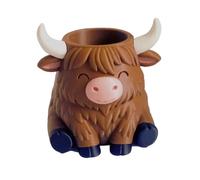 Dmuzsoih Cow Planter pour Extérieur - Décoration Mignonne pour Bureau | Organisateur de Stylos Pratique - pour Jardinier Balcon Appartement Rebord de Fenêtre Cuisine Bibliothèque Table de Chevet