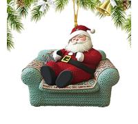 Dmuzsoih Décoration de Père Noël pour Sapin de Noël, 5 pièces en Acrylique à Suspendre, Pendentif décoratif d'hiver, décoration de Père Noël pour Amis, décorations d'intérieur