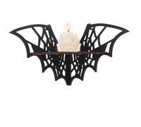 Dmuzsoih Étagères murales d'angle, étagère d'angle Chauve-Souris | Support de Rangement pour Organisateur de Coin en Bois en Forme de Chauve-Souris - Organisation de décoration Murale Noire