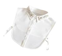 Dmuzsoih Faux Col pour Femmes | Collier Choker Élégant Et Scintillant - avec Incrustations de Strass et Perles Étincelantes,Pour Chemisier Robe Tops Fête De Noël Et Rendez-Vous Accessoire Mode Femme