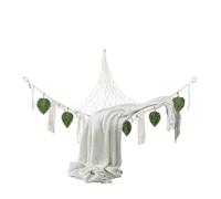 Dmuzsoih Grand filet d'angle en avec pampilles de style bohème pour chambre d'enfant, chambre d'enfant, salle de jeux, chambre à coucher, salle de classe, maison