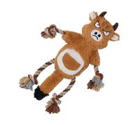 Dmuzsoih Jouet en corde en peluche pour chien | Jouet à mâcher en forme de vache pour les garder occupés, jouets en corde pour les mâcheurs agressifs, dentition de chiot, exercice, entraînement,