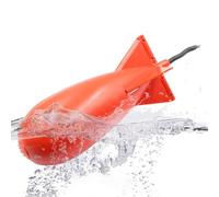 Dmuzsoih Mangeoire À Appâts De Pêche, 5,5×14,5cm Lanceur D'appâts Portable PP Mangeoire De Carpe, Pièges À Appâts Pour Carpes, Appât Fusée Flotteur Pêches, Mangeoires À Granulés Pour Accessoires Pêche