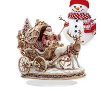 Dmuzsoih Ornement De Noël pour Bureau Et Table | Figurines De Table Père Noël Renne en Acrylique Design Plat - Accessoires D'Ambiance pour Fêtes pour Chambre Salon Jardin Extérieur Rebords De Fenêtre