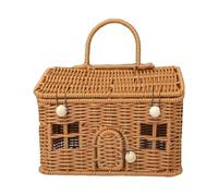 Dmuzsoih Panier en Osier | Décoration d'intérieur Rustique Portable, paniers décoratifs en Tissu pour Jouets, Articles de Toilette, collation, Camping, Pique-Nique, Shopping, Garde-Manger, buanderie