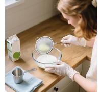Dmuzsoih Passoires Alimentaires pour Cuisine - Passoire Tamiseur Farine | Maille Fine Double pour Farine Lait de Soja Riz Légumes Nourriture Bébé Ustensile de Cuisine Maison Restaurant