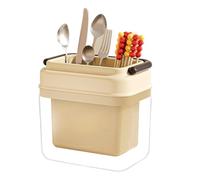 Dmuzsoih Porte-baguettes - Stockage séchant antidérapant 2 compartiments - Organisateur Pour Baguettes Et Spatules | pour cuillère couteau couvert éponge brosse maison appartement restaurant ferme