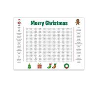 Dmuzsoih Poster Géant De Mots Mêlés De Noël - Activité Ludique 91x61 cm | Jeux Muraux Pour Thanksgiving | Pour Adultes Seniors Salle De Bain Noël Halloween Bureau Maison
