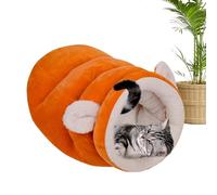 Dmuzsoih Sac de Couchage pour Chat | Niche Semi-Fermée Confortable en Peluche pour Chien - Niche Hivernale Fermée pour Chat avec Nid Douillet - Confortable pour Repos Câlins Jeu Intérieur Extérieur
