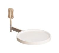 Dmuzsoih Table Ronde Murale 28 x 28 cm, Table Murale Flottante en d'aluminium, Rotation à 180 °, café Pliable, Rond en Bois, côté Flottant pour Chevet, Maison, Cuisine