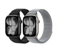 DMVEIMAL 2 Piezas Sport Loop Nylon Bracelet pour Apple Watch Ultra 3/2 Band 49mm 46mm 45mm 44mm 42mm 41mm 40mm 38mm Femme Homme,Trail Sport Bracelets pour iWatch Series 11 10 9 8 7 6 5 4 SE 3 2 1