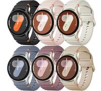 DMVEIMAL 6Pièces Bracelets Sport pour Samsung Galaxy Watch 7 6 5 4 FE Band 40mm 44mm/6&4 Classic 43 47 42 46 mm/5 Pro 45mm Homme Femme,No Gap Souple Silicone Bracelet pour Samsung Watch 7 6 5 4 FE