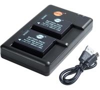 DMW-BCG10 BCG10E BCG10PP Lot de 2 batteries de rechange rechargeables et double chargeur compatibles avec Lumix DMC-3D1, DMC-TZ20, DMC-ZS9, DMC-ZS10, DMC-ZS15, DMC-ZS20, etc