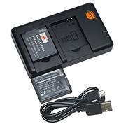 DMW-BCM13E Batterie au Lithium (2 Paquets) et Chargeur Double Compatible avec DMW-BCM13,DMW-BCM13PP et Lumix DMC-FT5