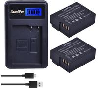 DMW-BLC12 DMW-BLC12E Battery Pack of 2 + USB Charger with LCD for Panasonic Lumix DMC-FZ200, DMC-FZ1000, DMC-G5, DMC-G6, DMC-G7, DMC-GX8, DMC-G85, DMC-GH2 Cameras
