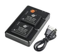 DMW-BLE9 BLE9E DMW-BLG10 Lot de 2 batteries de rechange rechargeables et double chargeur Compatible avec Leica BP-DC15E, Lumix DMC-GF6 DMC-GX7 DMC-LX100 DC-GX9 DC-LX100 II, etc