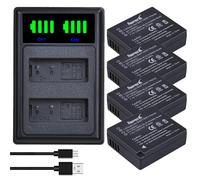 DMW-BLG10 BLG10E BLG10PP BLE9 BLE9E BLE9PP batterie + chargeur pour Panasonic Lumix DMC GF6 GX7 GX80 GF3 GF5 LX100 DC-TZ99 1B with charger