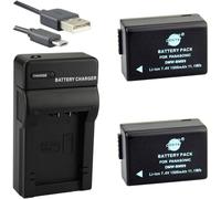 DMW-BMB9 2 Pack Li-ion Battery and Micro USB Charger Compatible with Panasonic Lumix DMC-FZ40 DMC-FZ45 DMC-FZ47 DMC-FZ48 DMC-FZ60 DMC-FZ62 DMC-FZ70 DMC-FZ72 DMC-FZ80 DMC-FZ100 DMC-FZ150