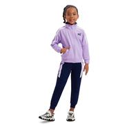 Dmwhsy 2Pack Filles Enfants Tenues Survêtement Ensemble Rayé Bomber Lettre Imprimé Zippé Haut Court Manches Longues avec Poches Bas Sport Authentique Jogger Pantalon à Cordon pour 4-15 Ans