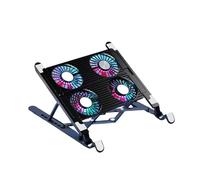 DMWLZHO Coussin de Refroidissement Pliable for Ordinateur Portable à 4 Ventilateurs, Support de radiateur refroidi par Air réglable for Ordinateurs Portables de 13 à 17.3 Pouces