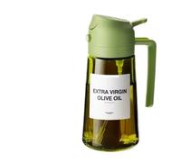 DMWLZHO Distributeur et vaporisateur d'huile d'olive 2 en 1 en verre vert foncé, bouteille opaque de 470 ml for la cuisine(Green)