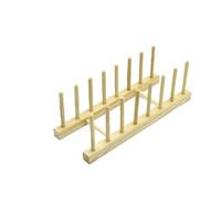 DMWLZHO Égouttoir à Vaisselle en Bois, Support de Vaisselle de Cuisine, Support de séchage d'assiettes, Organisateur de Couvercle de Pot(Eight Pillar-White-A)