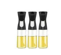DMWLZHO Ensemble de 3 pièces : flacons pulvérisateurs d’huile de 200 ml et 300 ml - for la cuisine, le barbecue, le camping et l’utilisation de vinaigre/sauces(300ml-Black-3PCS)