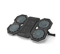 DMWLZHO Support de Refroidissement for Ordinateur Portable de Jeu RVB avec 6 Ventilateurs à Grande Vitesse, Base refroidie par air réglable à 7 Niveaux(No RGB Light)