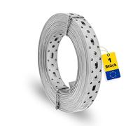 DMX Bande perforée en métal - Ruban de montage - Tôle perforée - Rouleau de 10 m - 25 x 1,5 mm - Connecteur plat - Plaque perforée en métal - Bande de tôle perforée TM 4 - Ruban de montage 25 mm - 25