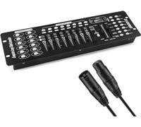 DMX Contrôleur de lumière DJ 192 DMX 512 avec câble DMX pour spectacles de lumière, fête, discothèque, pub, boîte de nuit, bars DJ et tête mobile