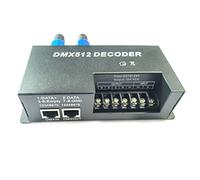 DMX Decoder LED Controller DMX512 Dimmer RGBW LED Strip Light Decoder 4 Channel Black, Décoration de jardin