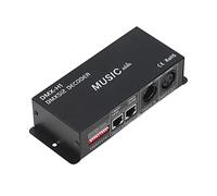 DMX Decorder, Contrôleur de Décodeur LED DMX 512, Pilote 4 Canaux RGBW LED Strip Light DC12V-24V avec Manuel D'utilisation en Anglais, équipement D'enregistrement de Studio(8A par canal), Manette