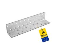 DMX KM15 Équerre multi-trous, grand Pack, Lot de 20, 40 x 40 x 200 x 2,0 mm, 4115