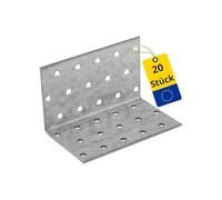 DMX km6 Équerre multi-trous, grand Pack, Lot de 20, 60 x 60 x 100 x 2,0 mm, 4106