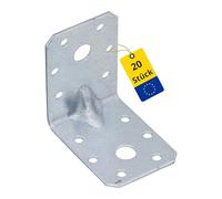 DMX kpl6 difficile d'équerres renforcées avec nervure 60 x 60 x 45 x 2,0 mm/Grand pack, Lot de 20, 4056