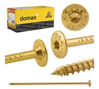 DMX - Lot de 200 vis à tête plate 5 x 80 - Vis pour construction - Vis à bois - Pour panneaux d'aggloméré - Vis à tête plate - Torx - Vis pour construction en bois