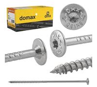 DMX - Lot de 50 vis à tête plate - 8 x 280 mm - Vis à bois - Pour panneaux d'aggloméré - Vis à tête plate pour bois - Torx - Vis pour construction en bois