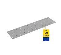 DMX pp8 Plaque perforée 240 x 60 x 2,0 mm/Grand pack, Lot de 20, 4408