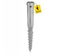 DMX Support de poteau rond Ø 60 mm - 550 x 60 x 1,8 mm - Ancrage au sol à visser - Base vissée - Douille de sol - Pied de support - Piquet de terre - Douille de sol pour parasol séchoir à linge